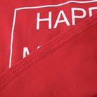 Red Happy Moment Solid Crop Tee Material - Femboy Fashion