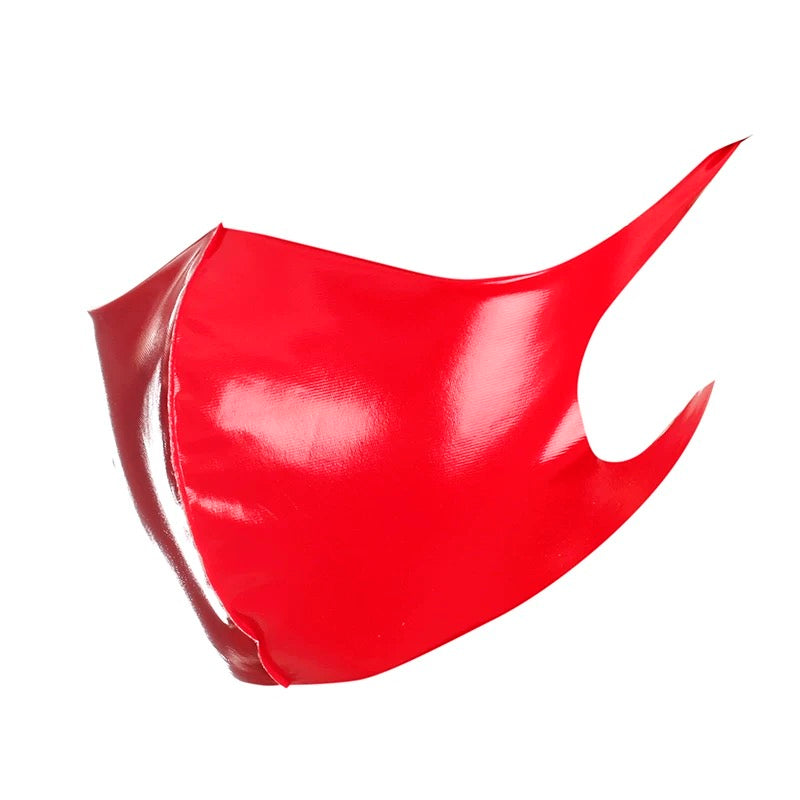 Red latex face mask for femboy - Femboy Fashion