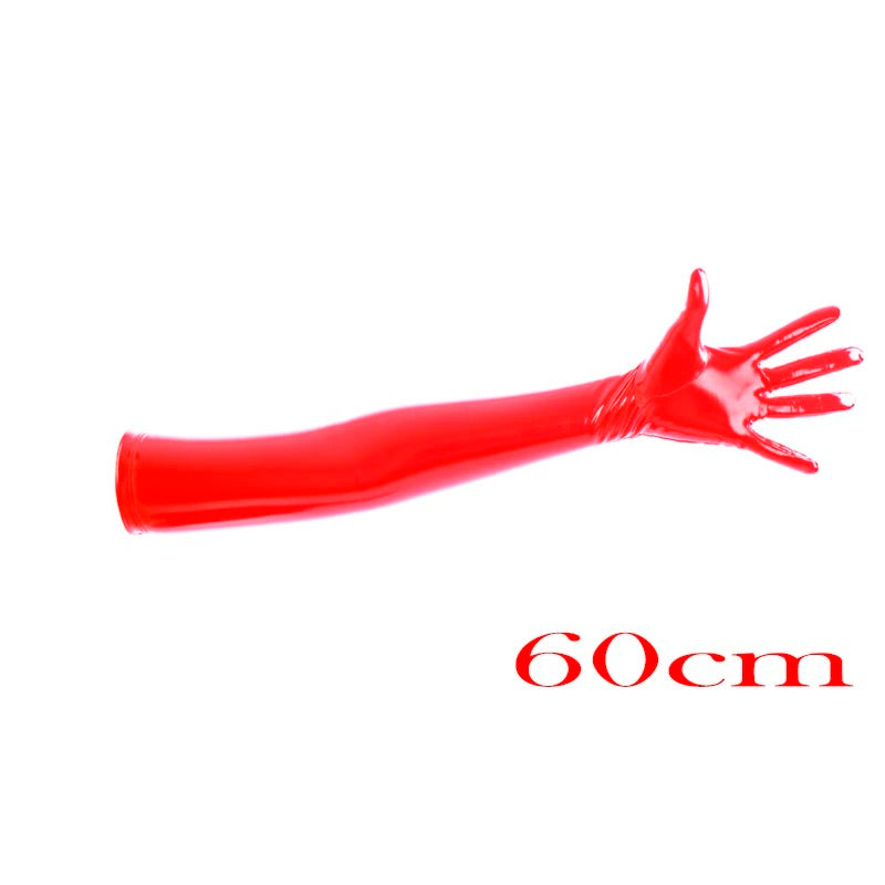 60cm Red Latex Gloves - Femboy Fashion