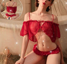 Sparkly Lace Lingerie Set for Femboy - Femboy Fashion