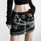 Black Distressed Denim Skirt - Femboy Fashion