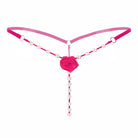 Rose pearl g string thong with rose