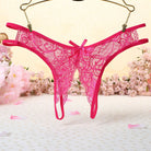 Rose Sexy Lace Open Crotch Thong - Femboy Fashion