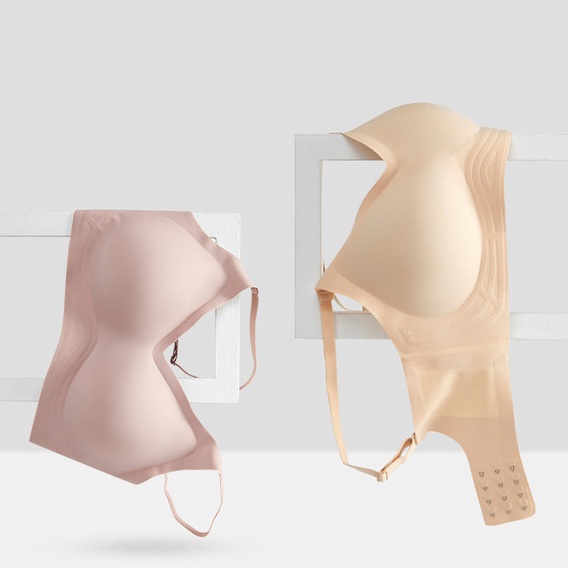 Nude And Pink Seamless Wireless Bra - Femboy Fashion