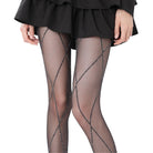 Sexy Argyle Pantyhose Black