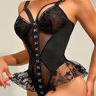 Femboy in Black Teddy Lingerie - Femboy Fashion