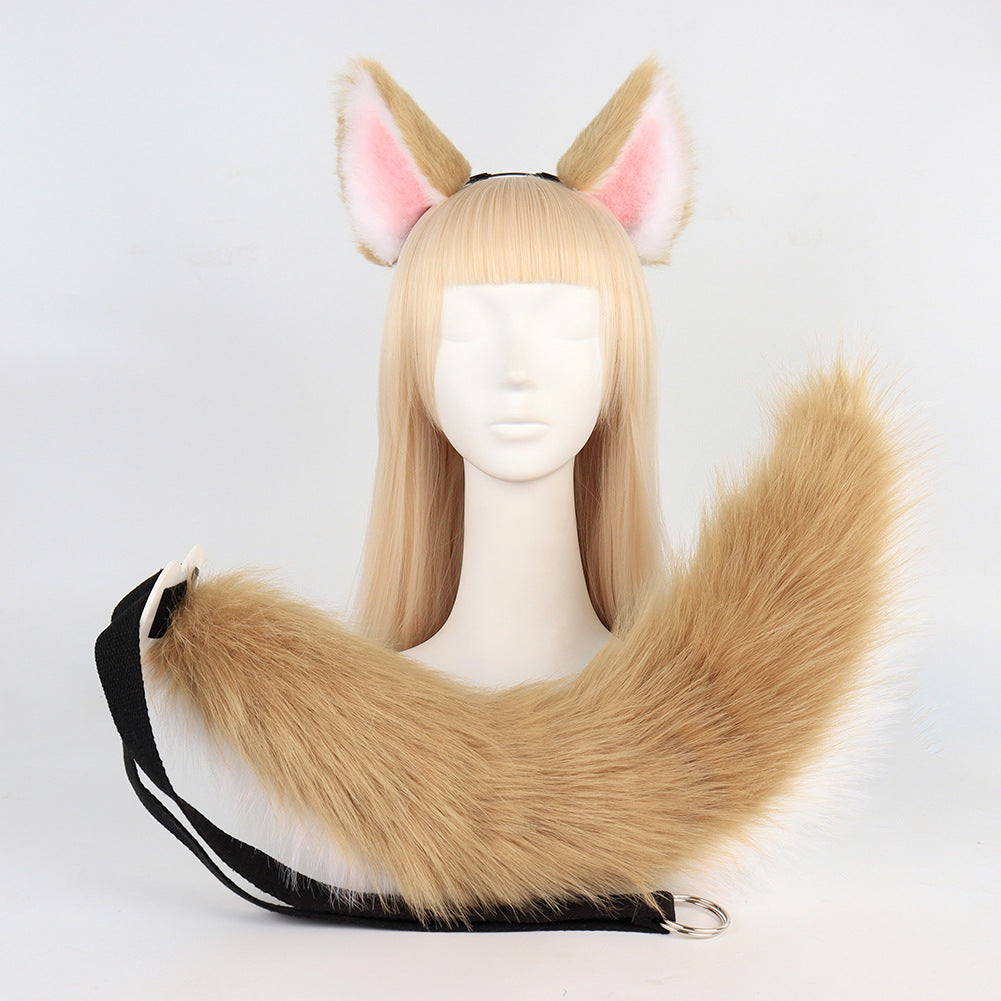 Sexy brown and white fox tail and ears