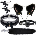 Cat Ears And Tail Butt Plug 4 Piece Set - Black - Femboy Fashion