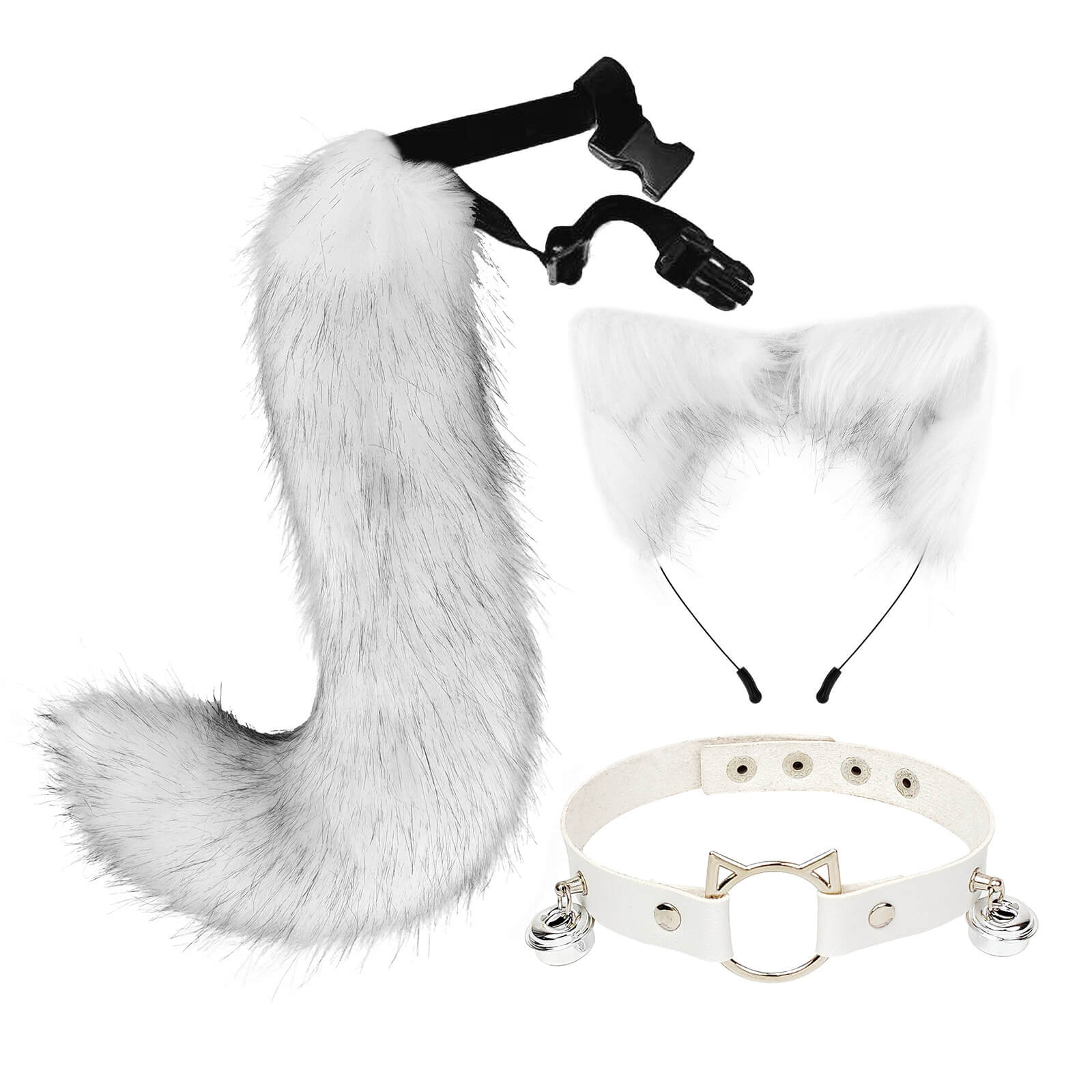 Cat Ears And Tail With Collar Set - Femboy Fashion