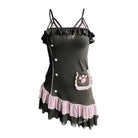 Black sexy cat paw nightgown