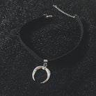 Choker Necklace With Moon Pendant - Femboy Fashion