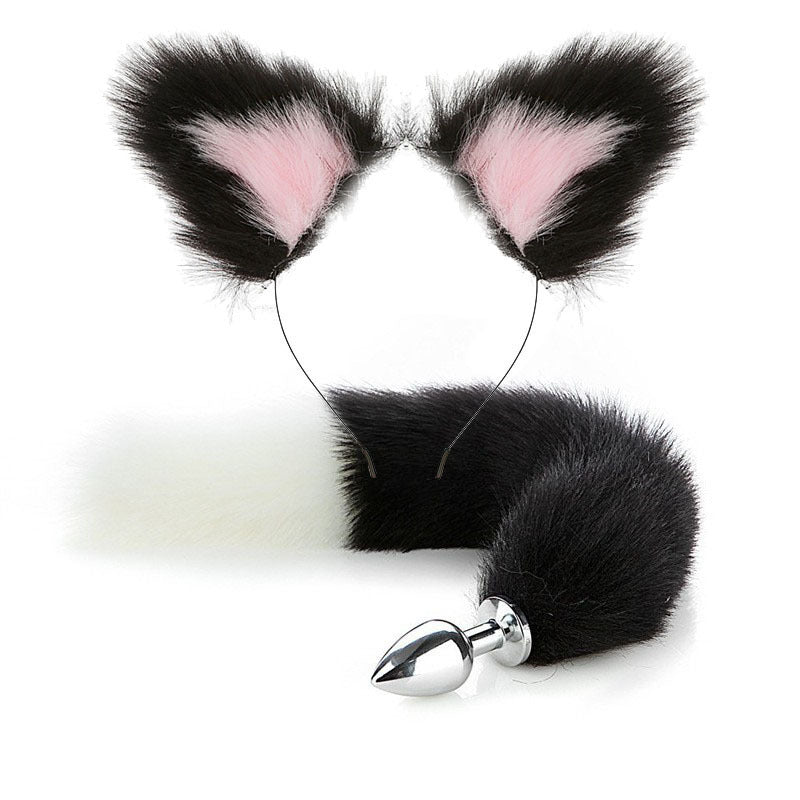 Fox Tail Butt Plug And Ears 2 Piece Set - Femboy Fashion