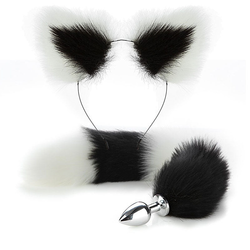 Fox Tail Butt Plug And Ears 2 Piece Set - Femboy Fashion