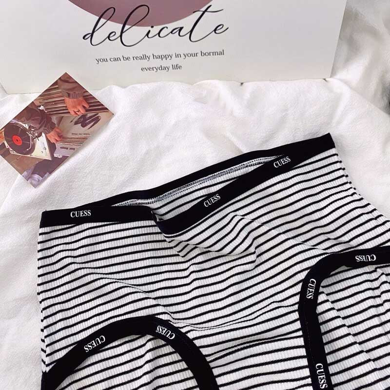 Sexy fashion letter striped panties for femboy