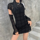 Femboy Wear A Sexy Black Dress With Gloves Set