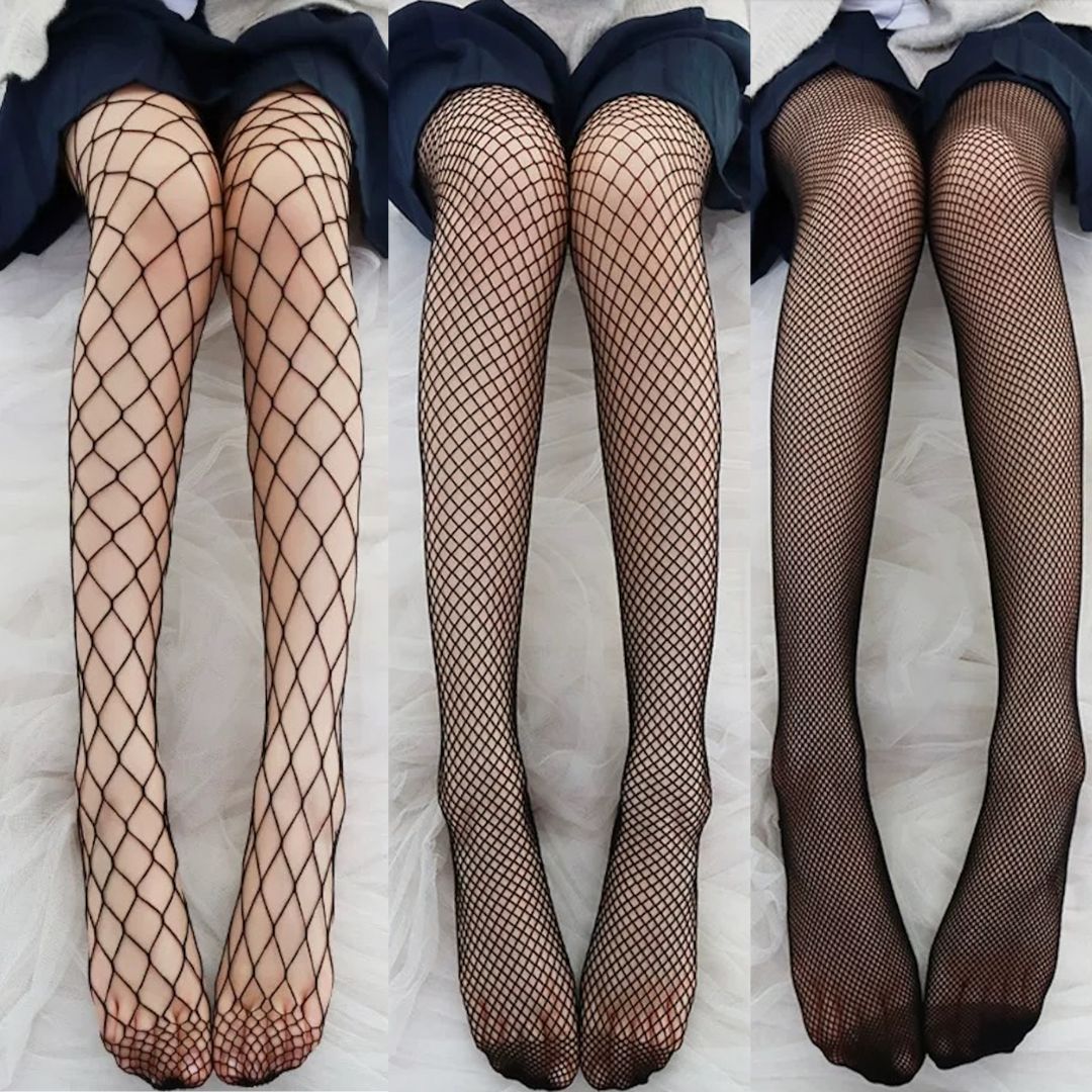 Black Fishnet Pantyhose Set - Femboy Fashion