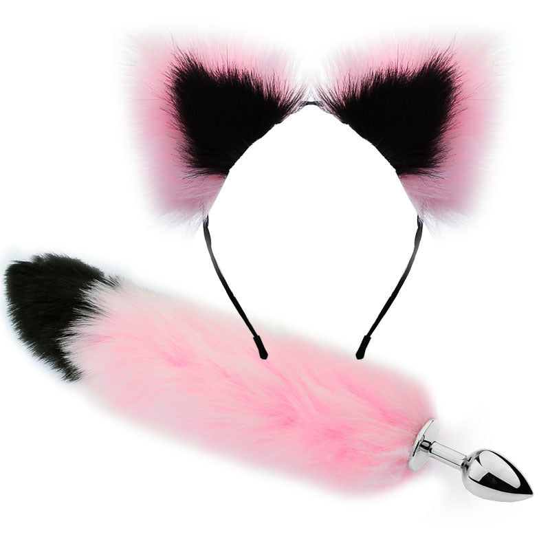 Fox Tail Butt Plug And Ears 2 Piece Set - Femboy Fashion