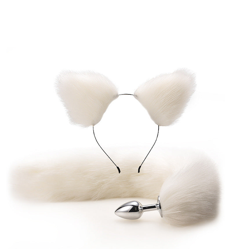 Fox Tail Butt Plug And Ears 2 Piece Set - Femboy Fashion