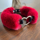 Sexy fur heart choker