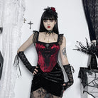 Femboy in Red Gothic Corset Top - Femboy Fashion