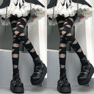 Gothic Lace Pantyhose - Femboy Fashion