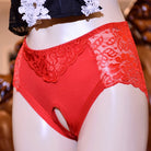 Lace Floral Crotchless Panty - Femboy Fashion