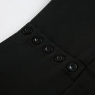 Sexy low waisted black mini skirt detail