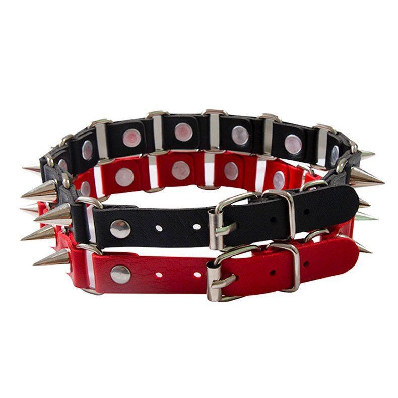 Punk Leather Choker - Femboy Fashion