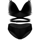 Sexy sexy cross backless bra and panty set femboy fashion