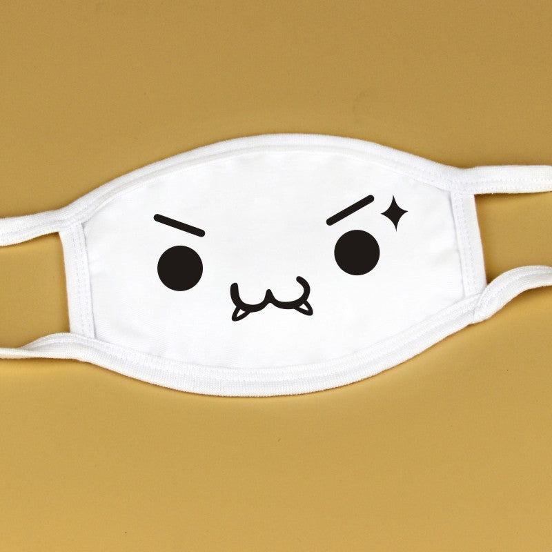 Kawaii Anime White Face Masks - Femboy Fashion