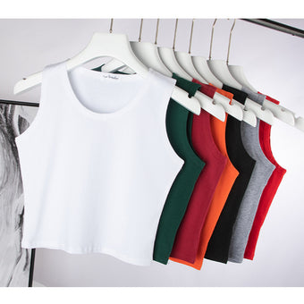 Solid Femboy Crop Tank Top