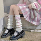  Sweet Lace Up Leg Warmers - Femboy Fashion