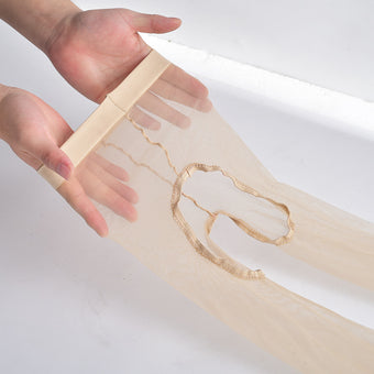 Sheer Crotchless Femboy Pantyhose (Skin, Brown & Black)