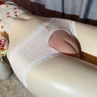 Cute pink silicone hiding gaff panty details