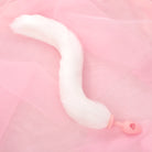 Cute silicone kitty tail butt plug white