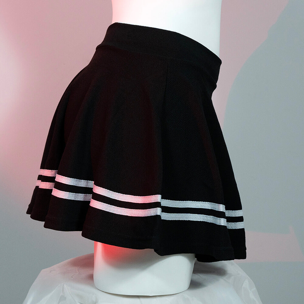 Black With White Stripes Femboy Skirt - Femboy Fashion