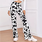 Cow Print Flare Pant - Femboy Fashion