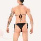 Sissy In Black Bikini Set Back - Femboy Fashion