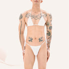 Sissy In White Bikini Set Front - Femboy Fashion