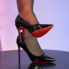Femboy wear sexy black high heels