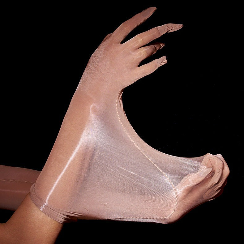 Glossy Stockings Gloves - Femboy Fashion