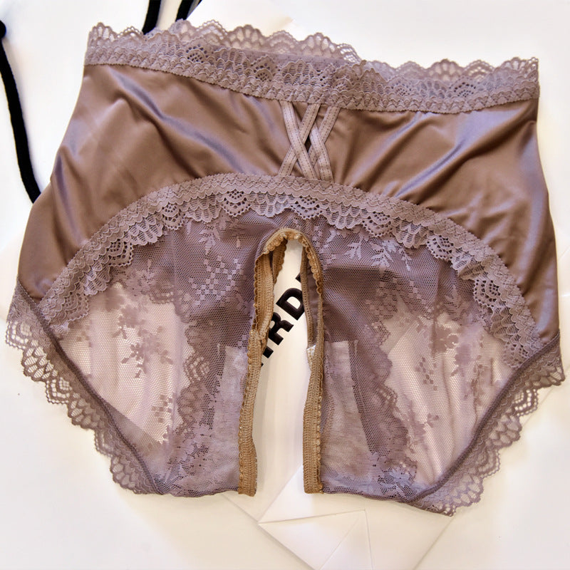 Satin Sissy Crotchless Panties - Femboy Fashion