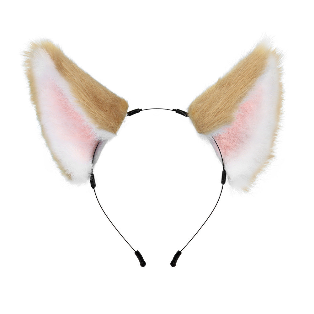 Slimfit Brown And White Fox Tail And Ears For Femboy