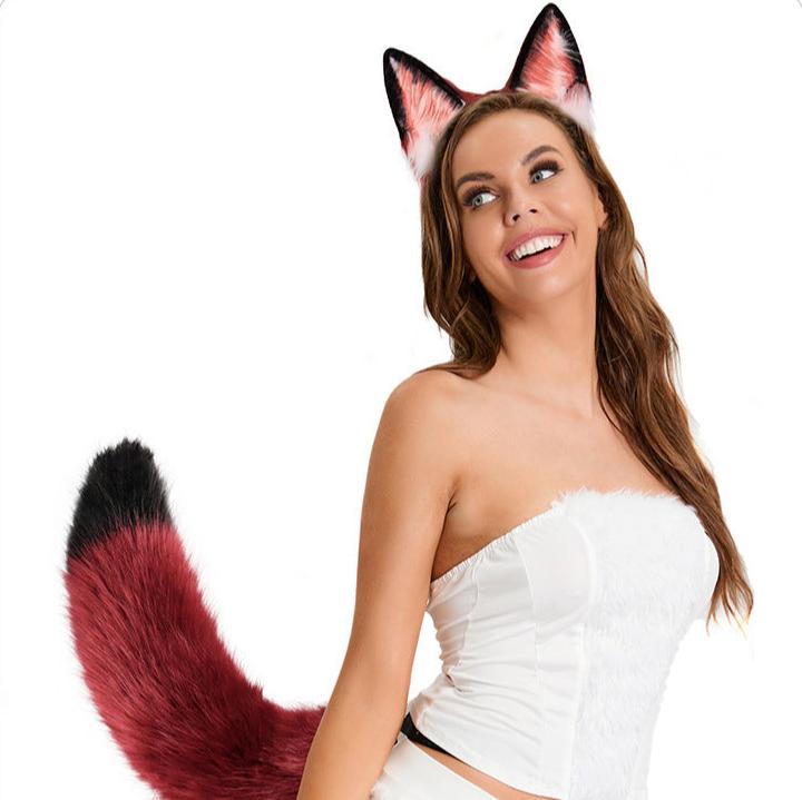 Cosplay Fox Ears And Tail Set - Femboy Fashion