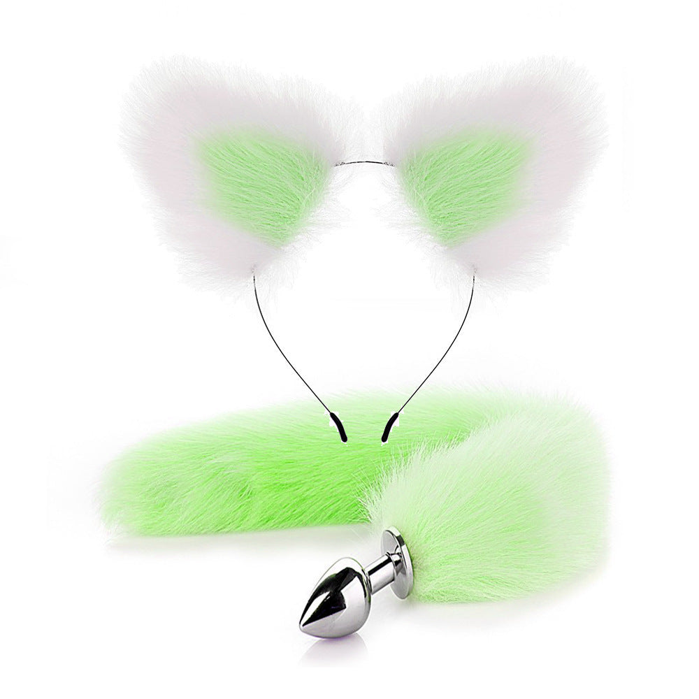 Fox Tail Butt Plug And Ears 2 Piece Set - Femboy Fashion