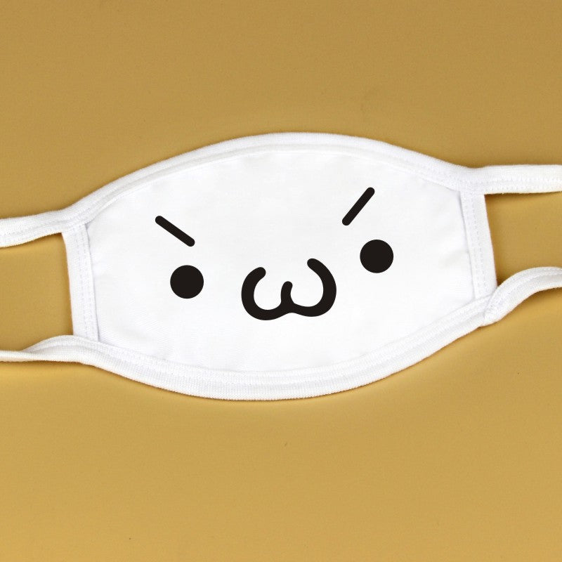 Kawaii Anime White Face Masks - Femboy Fashion