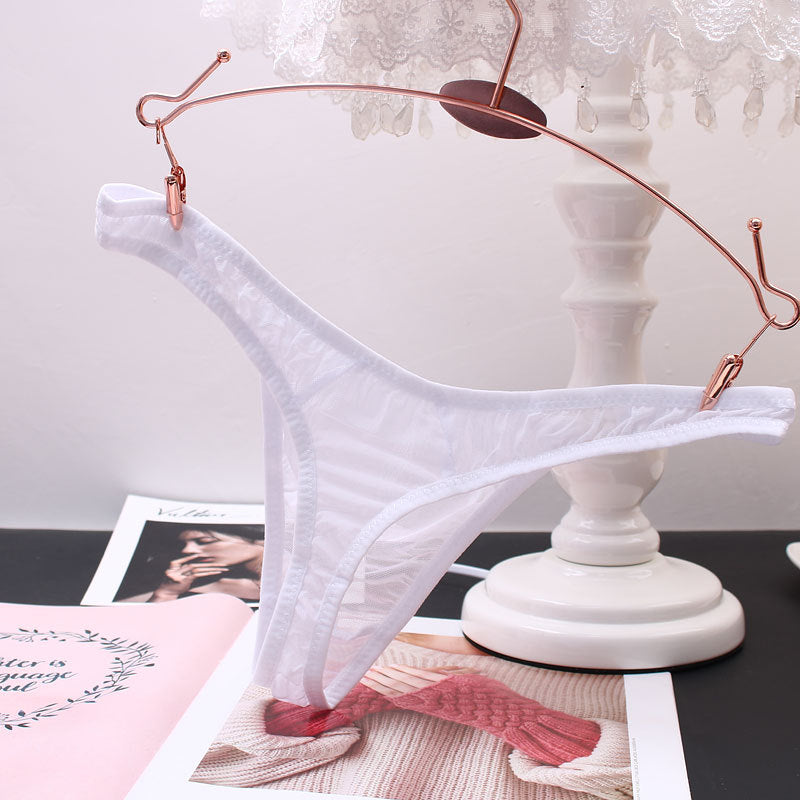 White Femboy See Through Thong - Femboy Fashion