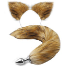 Fox Tail Butt Plug And Ears 2 Piece Set - Femboy Fashion