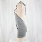 Side Of Gray Backless Bunny Lingerie - Femboy Fashion