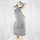 Gray Backless Bunny Lingerie - Femboy Fashion